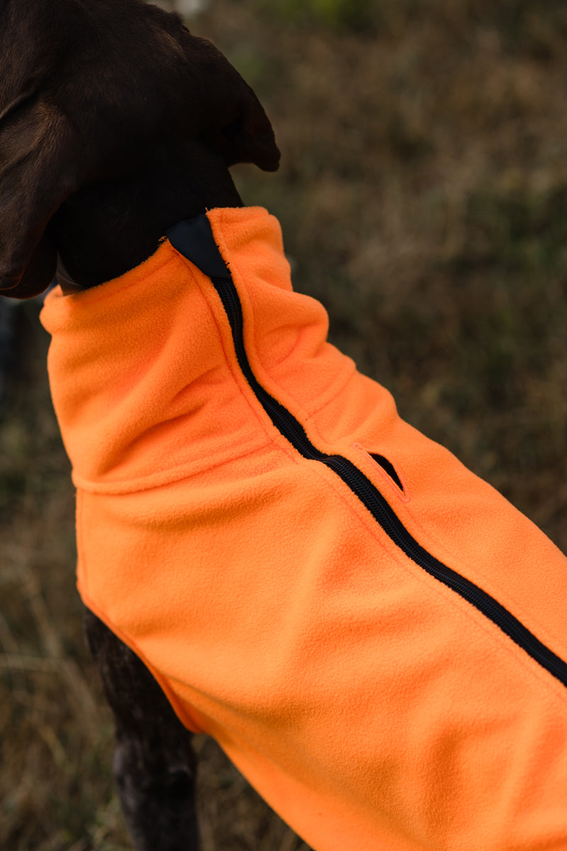 Fleece Dog Coat - Orange