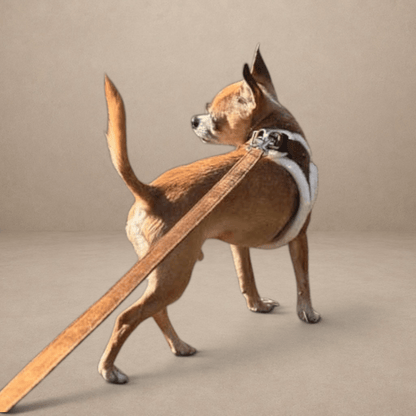 Tiny Trails Step In Soft Touch Suede Effect Faux Fur Lined Puppy and Small Dog Harness Mocha