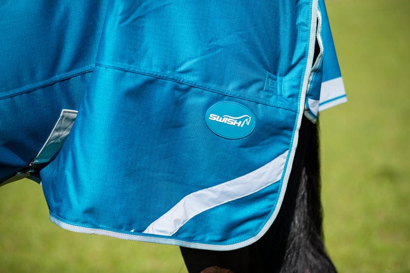 100g Detachable Neck Turnout Rug - Turquoise