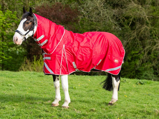 WIDE FIT 100g Detachable Neck Turnout Rug - Red
