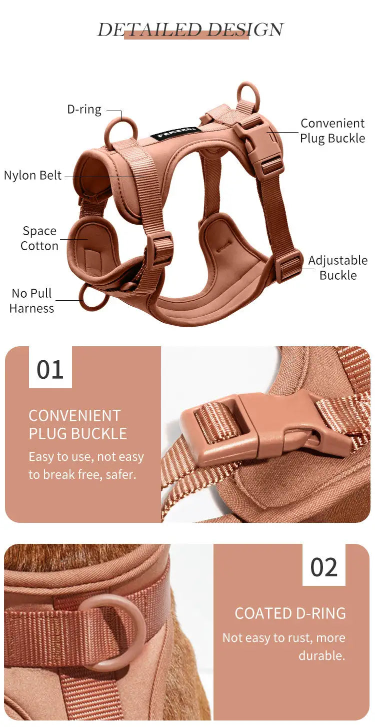 Premium Dog & Cat Harness and Lead Set – Elegant, Adjustable & Ultra-Comfortable